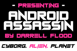 Android Assassins Display Font for Futuristic Web Design