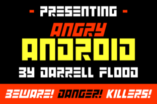 Angry Android: A Bold Display Font for Futuristic Web Design