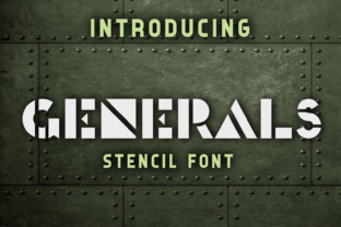 Generals Stencil Font for Handmade Creators