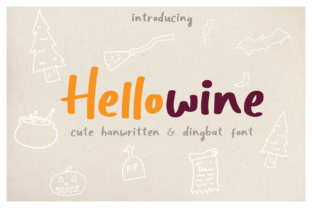 Hellowine: A Charming Handwritten Display Font