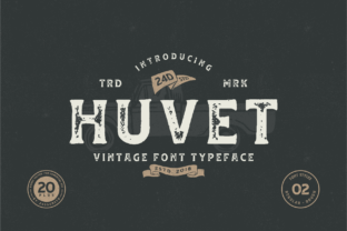 Huvet Display Font for Bold, Masculine Branding