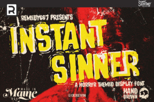 Instant Sinner: A Handmade Terror Font for Bold Brand Moments