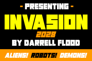 Invasion 2028: A Sci-Fi Font for Crafters and Designers