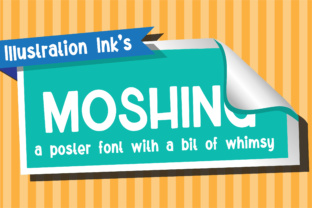 Moshing Display Font for Whimsical Handmade Branding