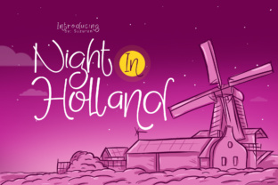 Night in Holland Font: A Playful Display Typeface for Branding