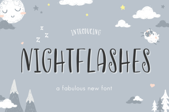Nightflashes: A Dreamy Display Font for Whimsical Editorial Design
