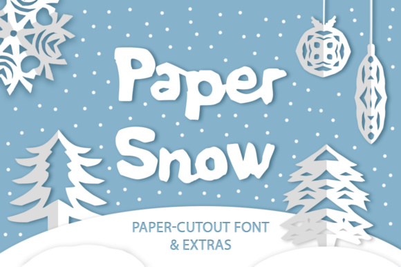 Paper Snow Font: A Playful Cutout Display Typeface