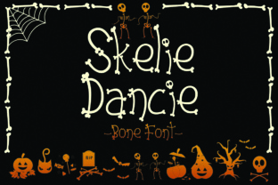 Skelie Dancie Halloween Font for Small Business Branding