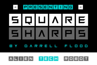Squaresharps: A Futuristic Display Font for Tech and Sci-Fi Typography