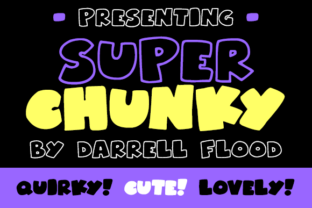 Superchunky Font: Bold Cartoon Display Typeface for Makers