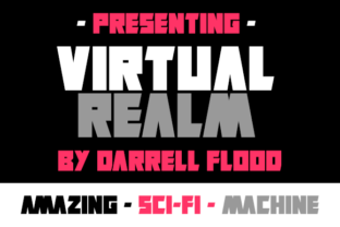 Virtual Realm: A Futuristic Display Font for Bold Brand Identity