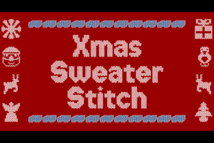 Xmas Sweater Stitch: Festive Display Font for Real Projects